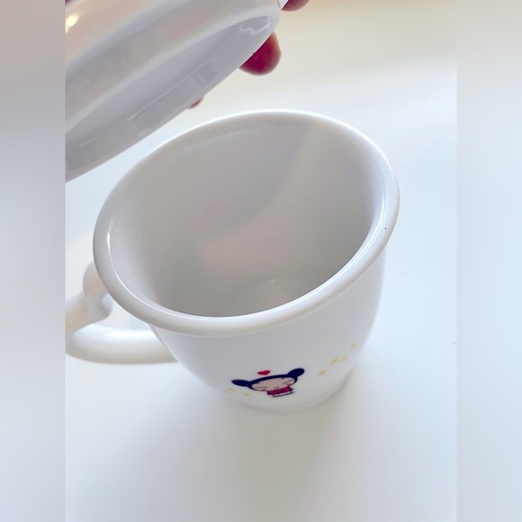 PUCCA Coffee Tea Ceramic Mug Cup with Lid and heart shape handle - NWOT - Picture 11 of 11
